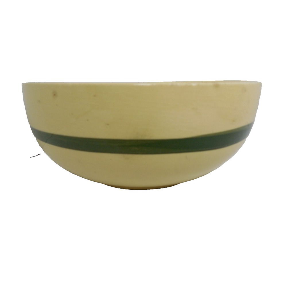 Vintage WATT POTTERY  Ovenware #73Mixing Bowl 3.75 In H x 9.5 In D Apple/3 Leaf